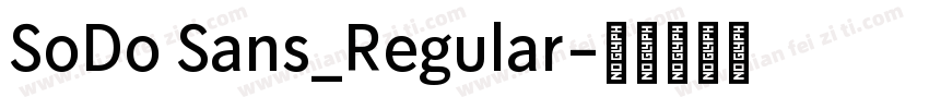 SoDo Sans_Regular字体转换